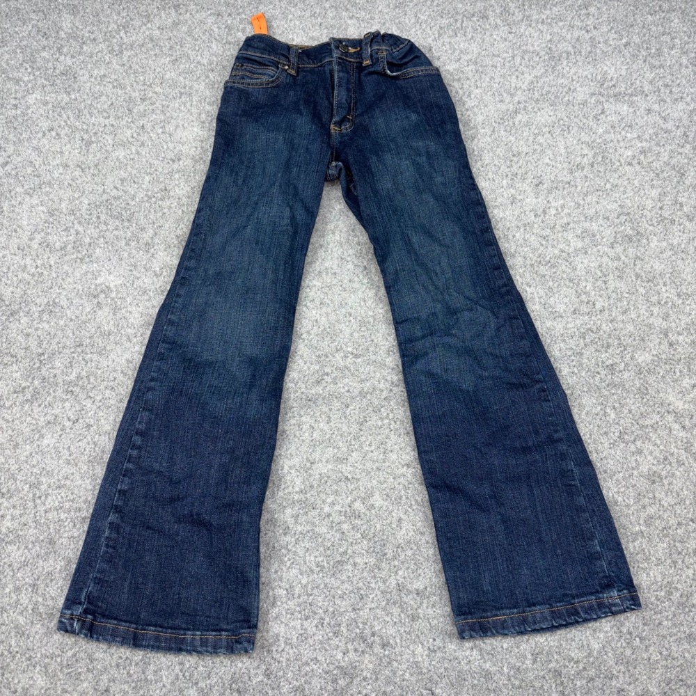 Wrangler Slim Fit Jeans Boys Size 10 Slim Dark Blue Denim Adjustable Waist Pants